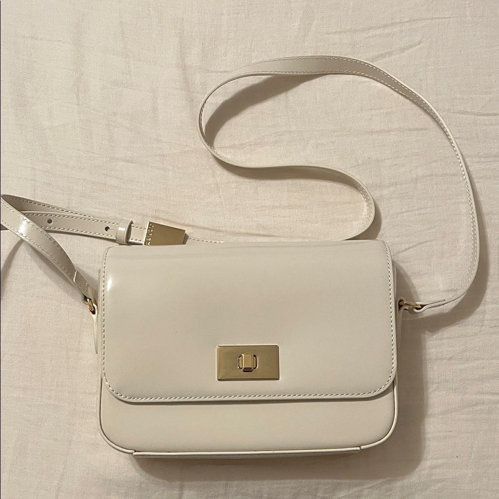 J. Crew Natural Edie crossbody bag in Italian leather